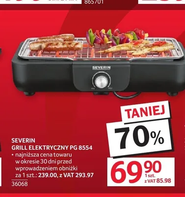 Grill elektryczny SEVERIN PG 8554 promocja w Selgros
