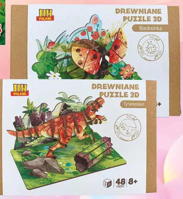 Puzzle drewniane 3D Tyranozaur HH Poland promocja w Dino