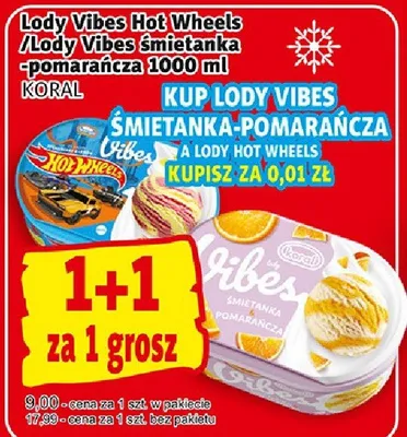 Lody Vibes Hot Wheels / Lody Vibes śmietanka-pomarańcza 1000ml promocja w Prim Market