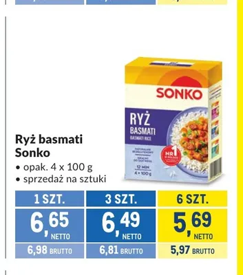 Ryż basmati Sonko promocja w Makro