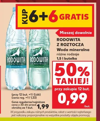 Woda mineralna Rodowita z Roztocza promocja w Kaufland