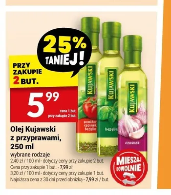 Olej Kujawski z przyprawami promocja w Twój Market