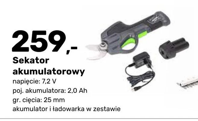 Sekator akumulatorowy promocja w Bricomarche