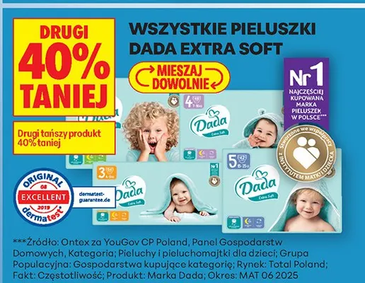 Pieluchy Dada Extra Soft promocja w Biedronka