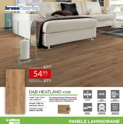 Panele laminowane Dąb Heatland K598 promocja w Abra Meble