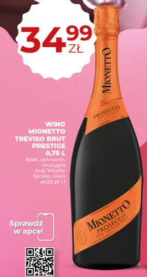 Wino Mionetto Treviso Brut Prestige 0,75 L promocja w Duży Ben