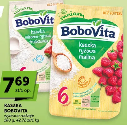 Kaszka BoboVita wybrane rodzaje promocja w Groszek