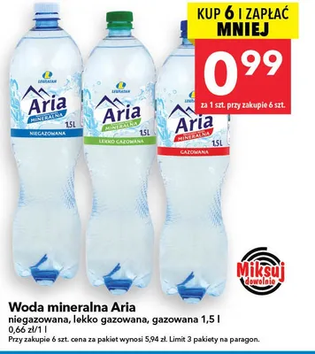 Woda mineralna niegazowana promocja w LEWIATAN