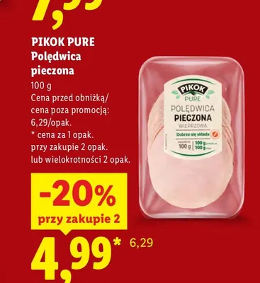 Polędwica pieczona Pikok Pure promocja w Lidl