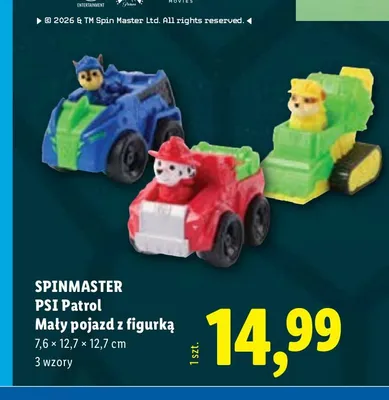 Mały pojazd z figurką Spin Master PSI Patrol promocja w Lidl