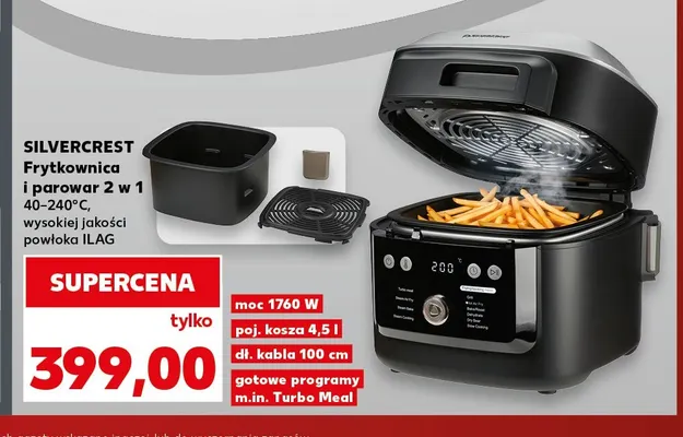 Frytkownica i parowar 2 w 1 Silvercrest promocja w Kaufland