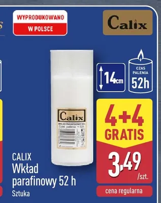 Wkład parafinowy 52 h Calix promocja w Aldi