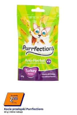 Kocie przekąski Anti-Hairball indyk promocja w Action