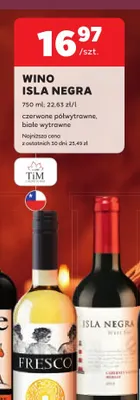 Wino białe Isla Negra wytrawne promocja w Stokrotka