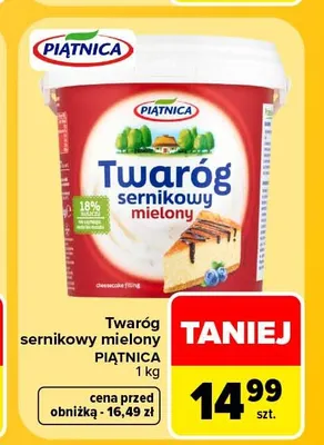 Twaróg sernikowy mielony Piątnica promocja w Carrefour Market