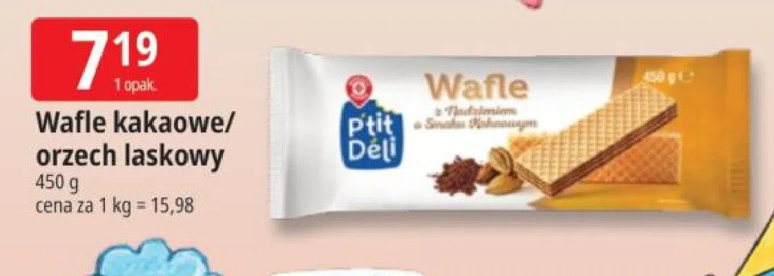 Wafle kakaowe P'tit Déli promocja w Leclerc