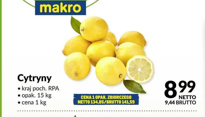 Cytryny promocja w Makro