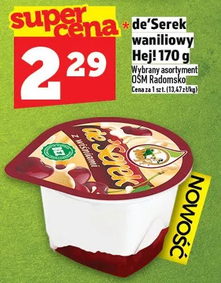 Serek waniliowy Hej! promocja w TOPAZ