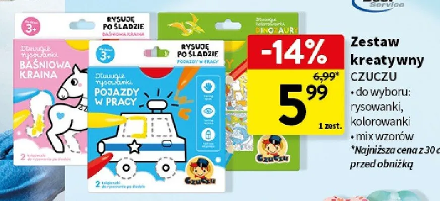 Zestaw kreatywny Dinozaury CzuCzu promocja w Intermarche