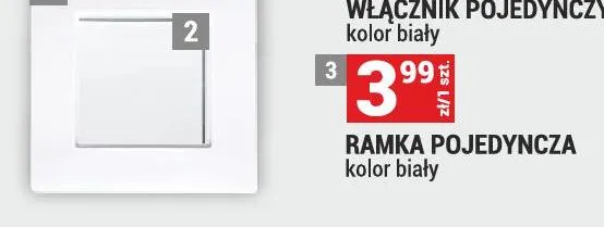 Ramka pojedyncza kolor biały seria osprzętu Simon 10 promocja w Merkury Market