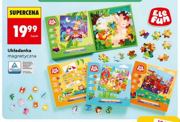Układanka magnetyczna Elefun promocja w Biedronka