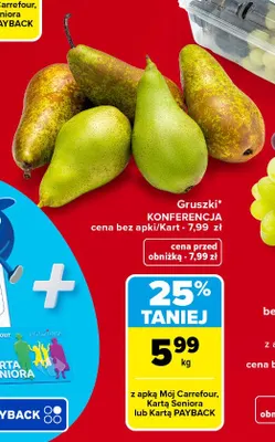 Gruszki Konferencja promocja w Carrefour Market