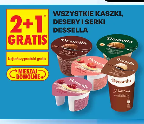 Kaszki, desery i serki Dessella promocja w Biedronka