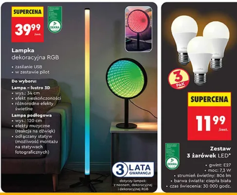 Zestaw 3 żarówek LED promocja w Biedronka