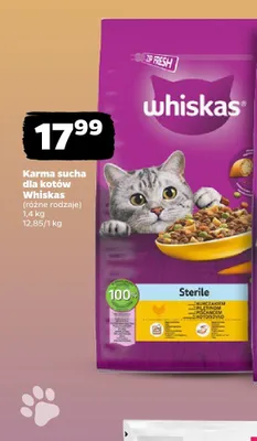 Karma sucha dla kotów Whiskas Sterile z kurczakiem promocja w Netto