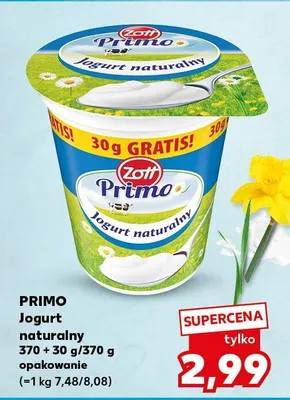 Jogurt naturalny 370 + 30 g promocja w Kaufland