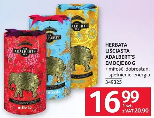 Herbata liściasta Adalbert's Emocje 80 g promocja w Selgros
