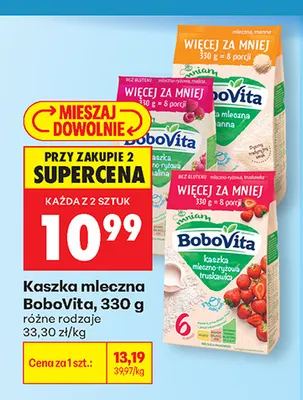 Kaszka mleczna manna BoboVita promocja w Biedronka