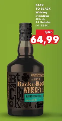 Whiskey irlandzka Back to Black promocja w Kaufland