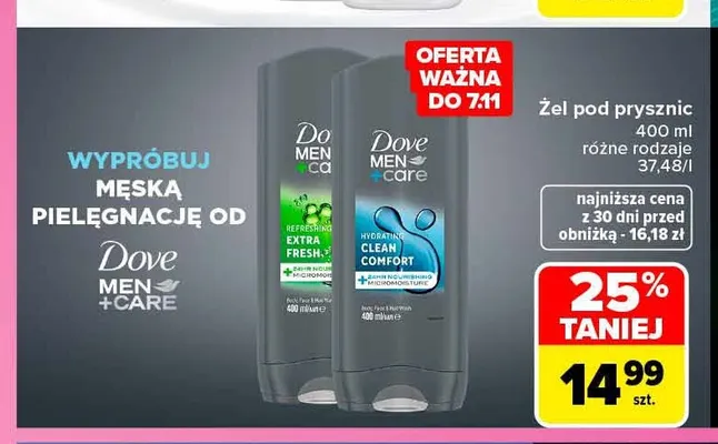 Żel pod prysznic Dove Men+Care promocja w Carrefour