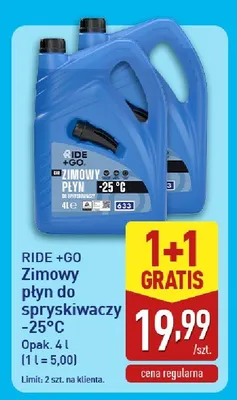 Płyn do spryskiwaczy +60 Zimowy -25°C 1+1 GRATIS promocja w Aldi