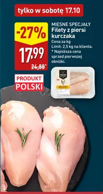 Filety z piersi kurczaka Mięsne Specjały promocja w Aldi