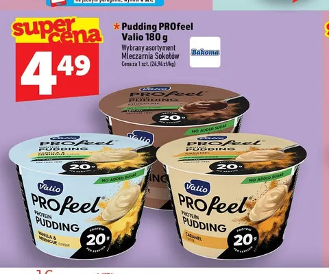 Pudding PROfeel Caramel Valio promocja w TOPAZ
