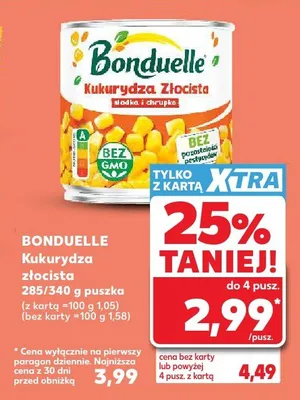 Kukurydza złocista Bonduelle promocja w Kaufland