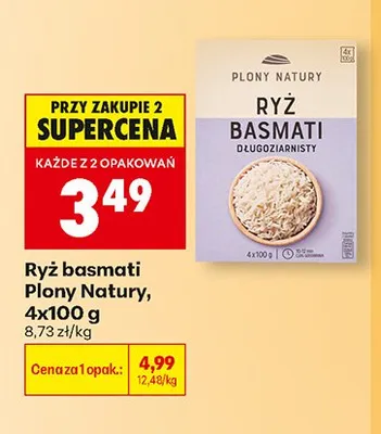Ryż basmati Plony Natury 4-pak 100g promocja w Biedronka