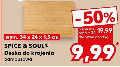 Deska do krojenia bambusowa promocja w Kaufland