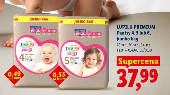 Pantsy 4, 5 lub 6, jumbo bag promocja w Lidl