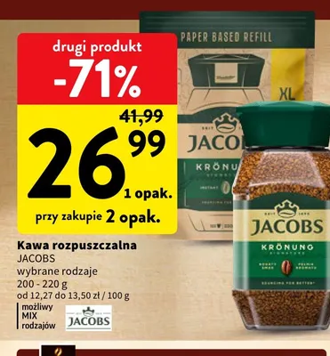Kawa rozpuszczalna Jacobs promocja w Intermarche