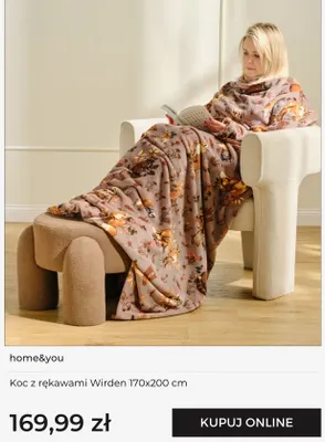 Koc z rękawami Wirden 170x200 cm Home & You Home&You promocja w home&you
