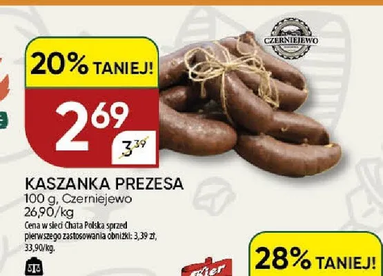 Kaszanka prezesa Czerniejewo promocja w Chata Polska