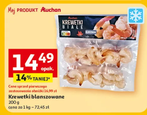 Krewetki blanszowane promocja w Auchan