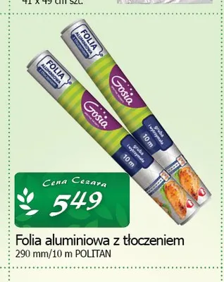 Folia aluminiowa z tłoczeniem Gosia promocja w CEZAR Delikatesy