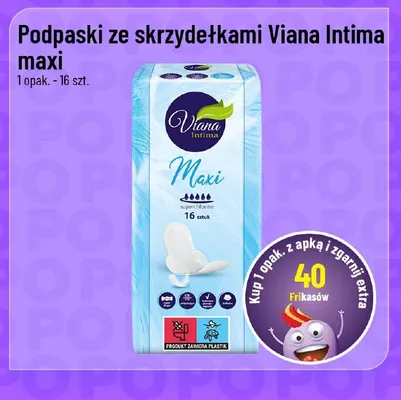 Podpaski ze skrzydełkami Viana Intima maxi promocja w POLOmarket