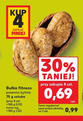 Bułka fitness pszenno-żytnia promocja w Kaufland