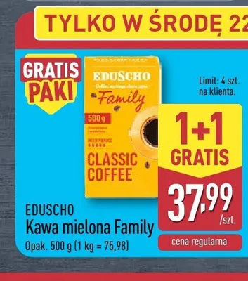 Kawa mielona Eduscho Family promocja w Aldi
