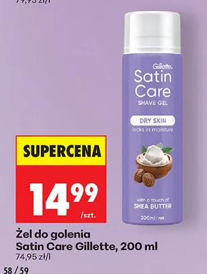 Żel do golenia Satin Care promocja w Biedronka